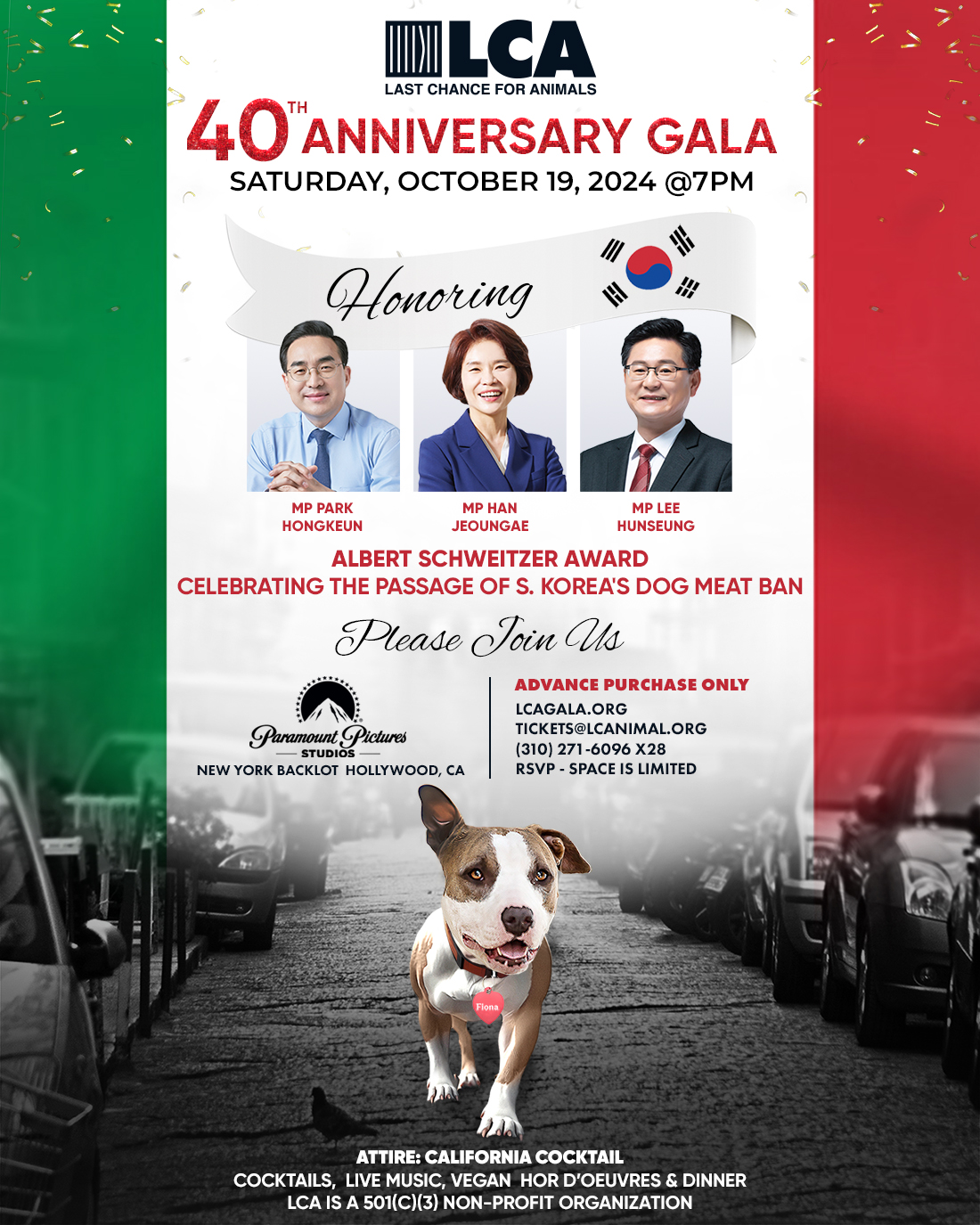 Last Chance for Animals LCA Annual Gala 2024